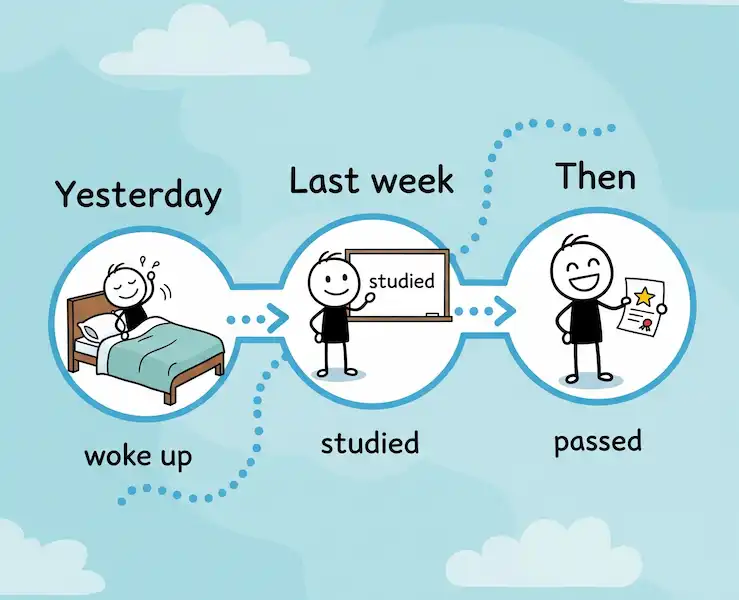 Simple past tense storytelling